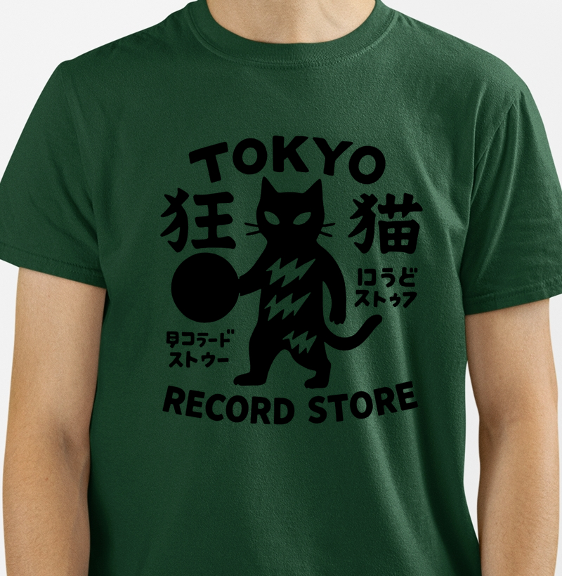 Camiseta Estampa Tokyo Record Store 