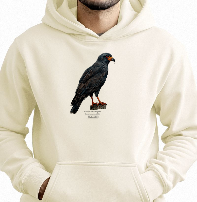 Traços Alados - Gavião-caramujeiro - Moletom Hoodie