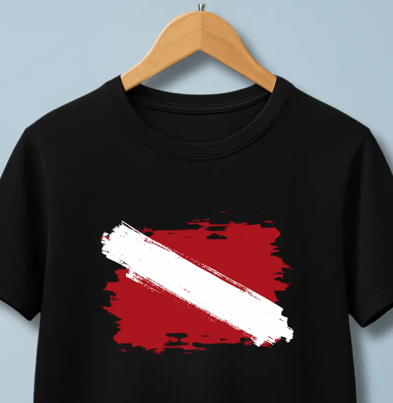 Bandeira do Mergulho - Distressed