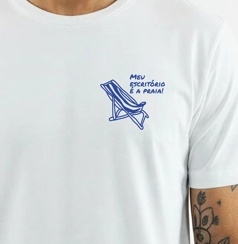 Meu escritório é na praia.