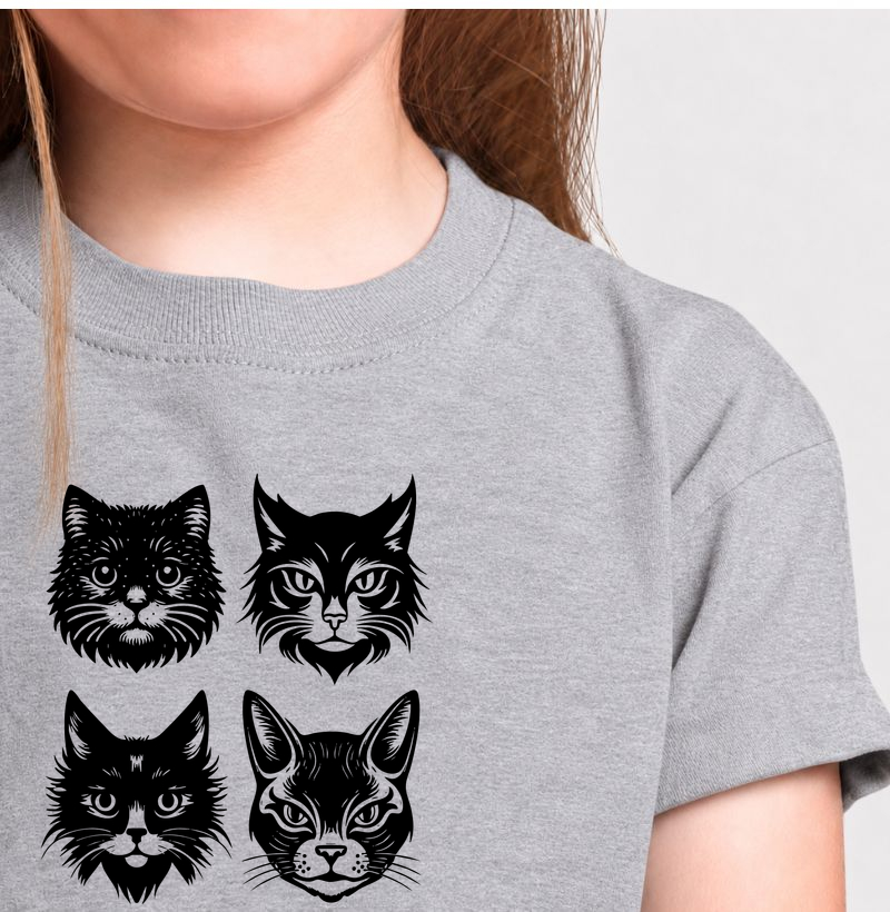 Quatro caras de gato