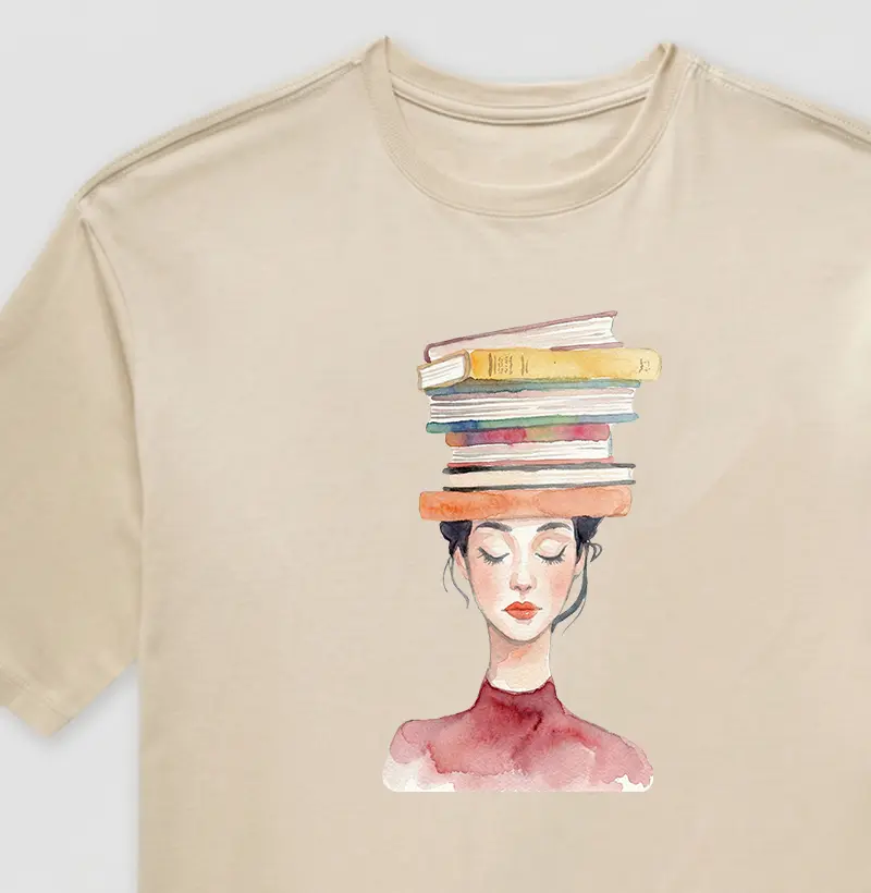 Aquarela - Muitos livros na cabeça