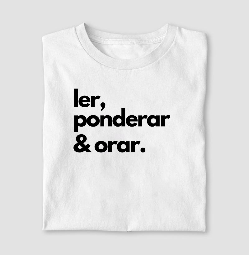 Ler, ponderar & orar - preto