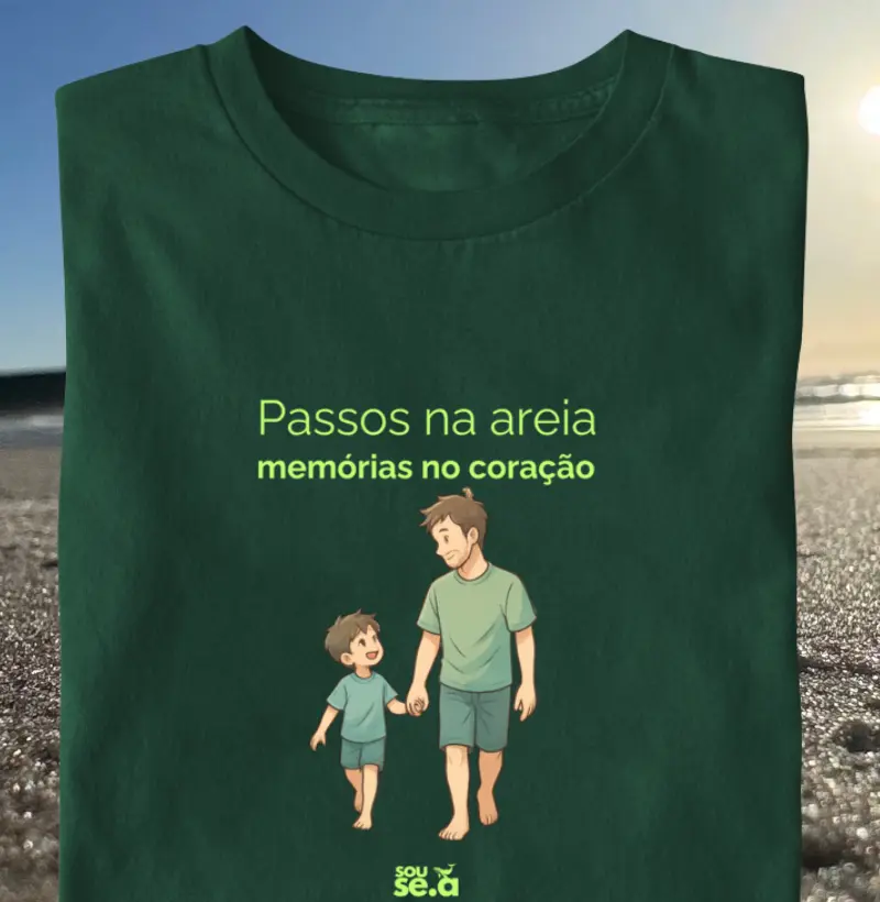 Passos na areia memórias no coração