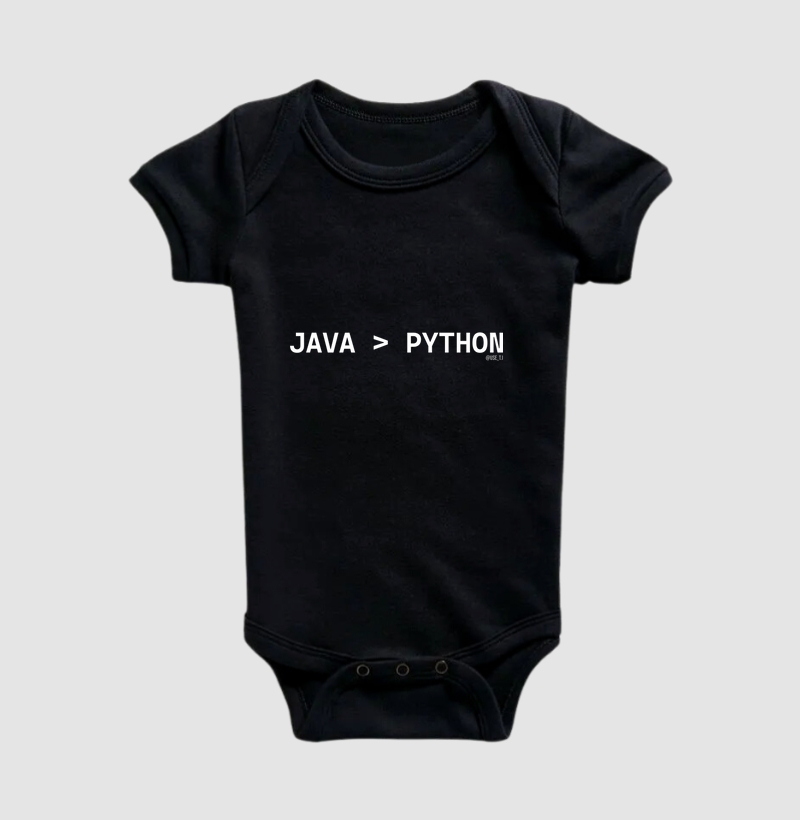 Body Infantil "Java > Python" T.I