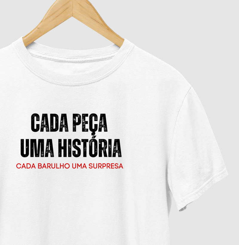 Cada peça uma história, cada barulho uma surpresa