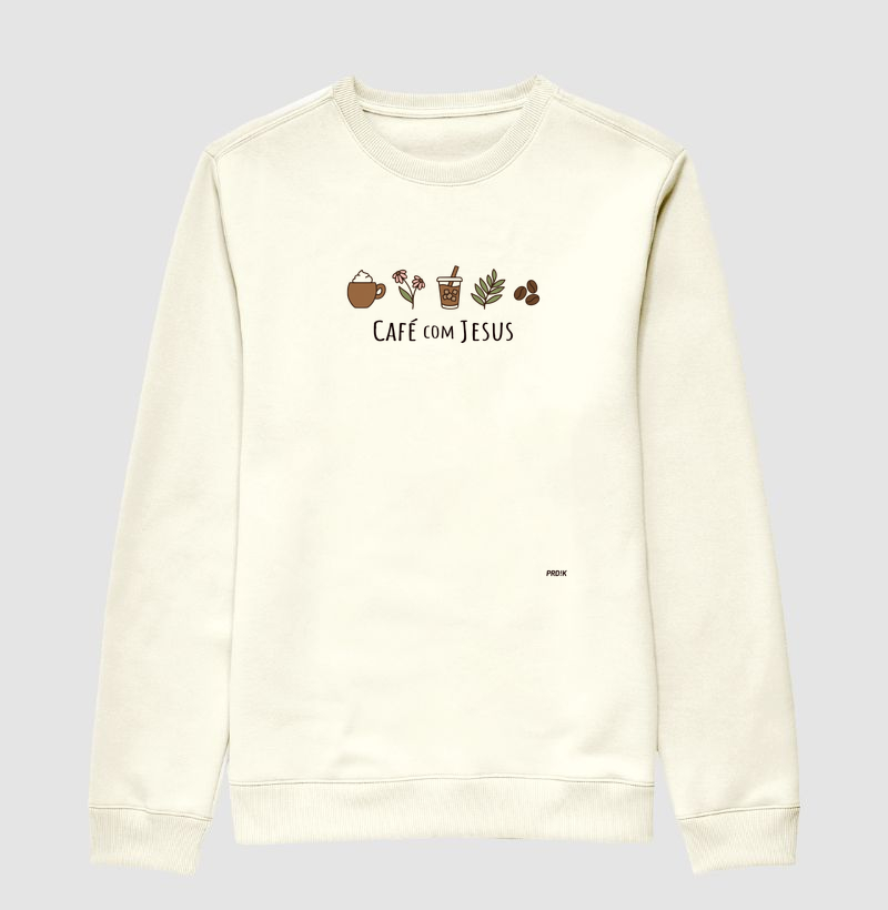 Moletom com Estampa - Café com Jesus