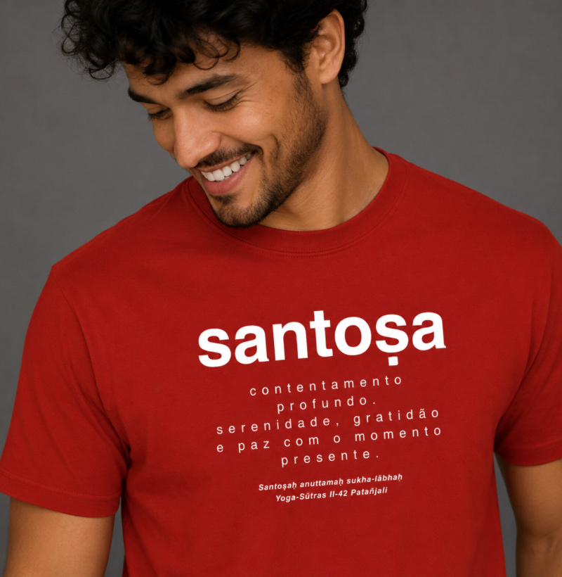 Camiseta Santoṣa – Yoga Sūtras de Patañjali