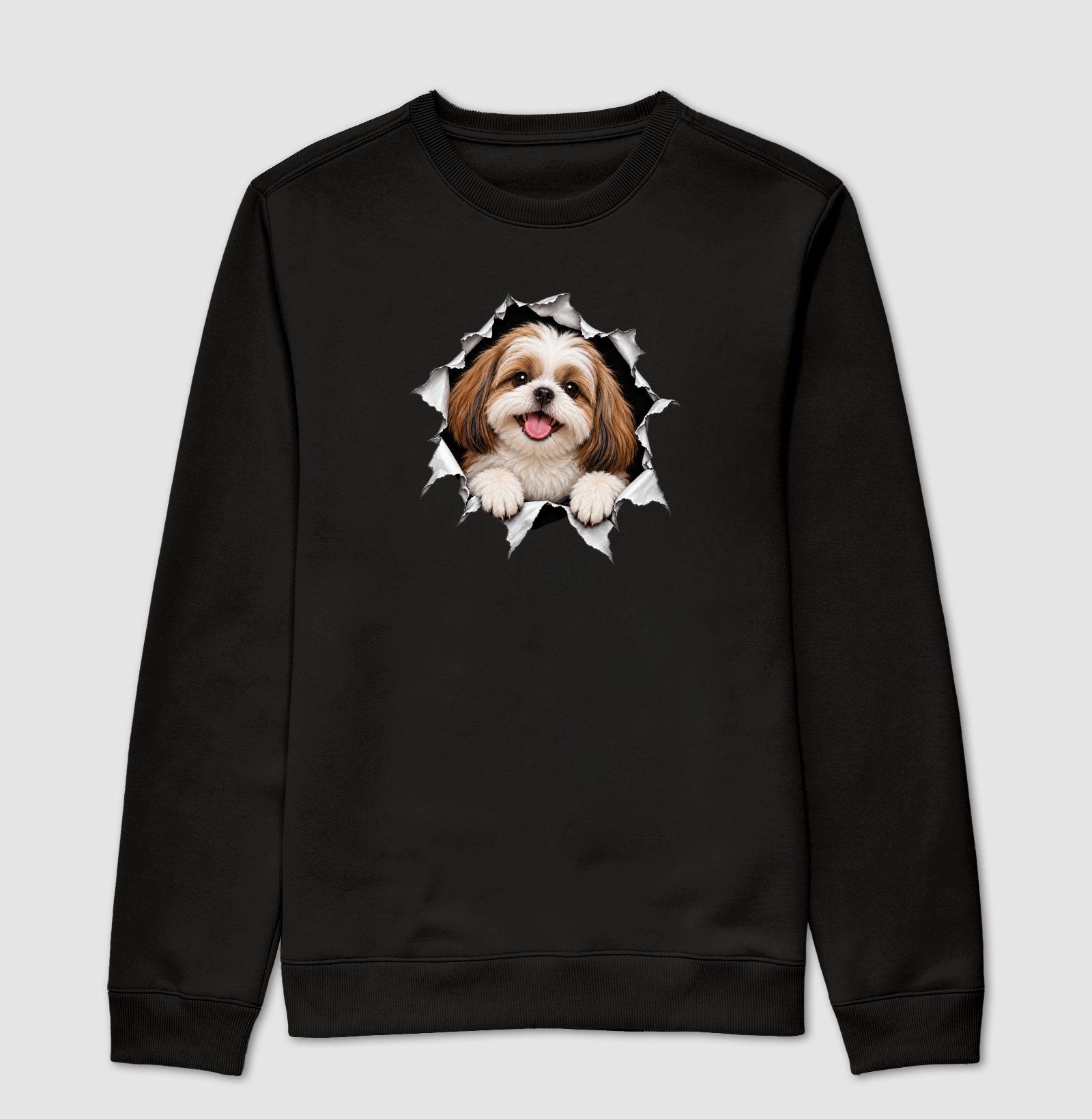 Cachorro Saindo da Camisa - Suéter Moletom