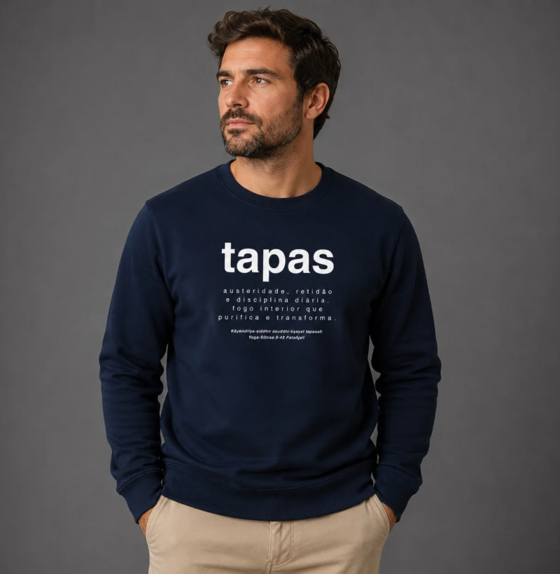Suéter Moletom Tapas – Yoga Sūtras de Patañjali