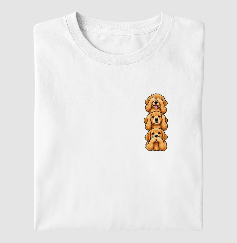 Ver, ouvir e falar versão Golden (minimal) - Camiseta