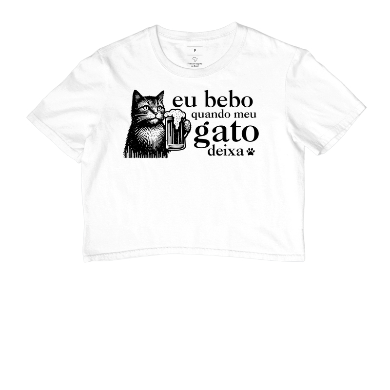 Eu bebo quando meu gato deixa