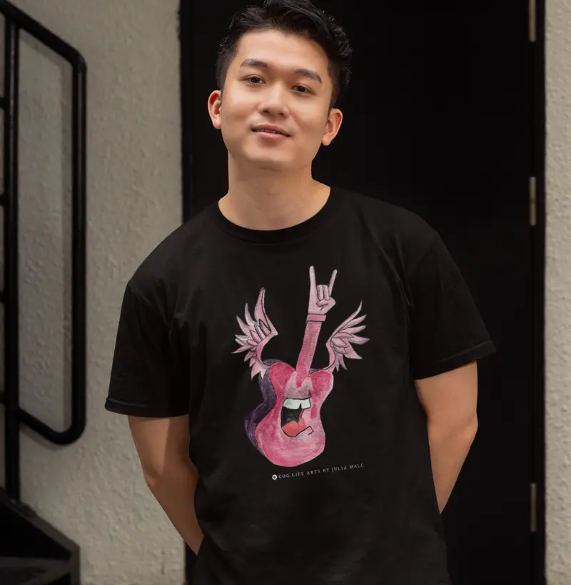 Camiseta Guitar Rocks Adulto by Júlia Malc