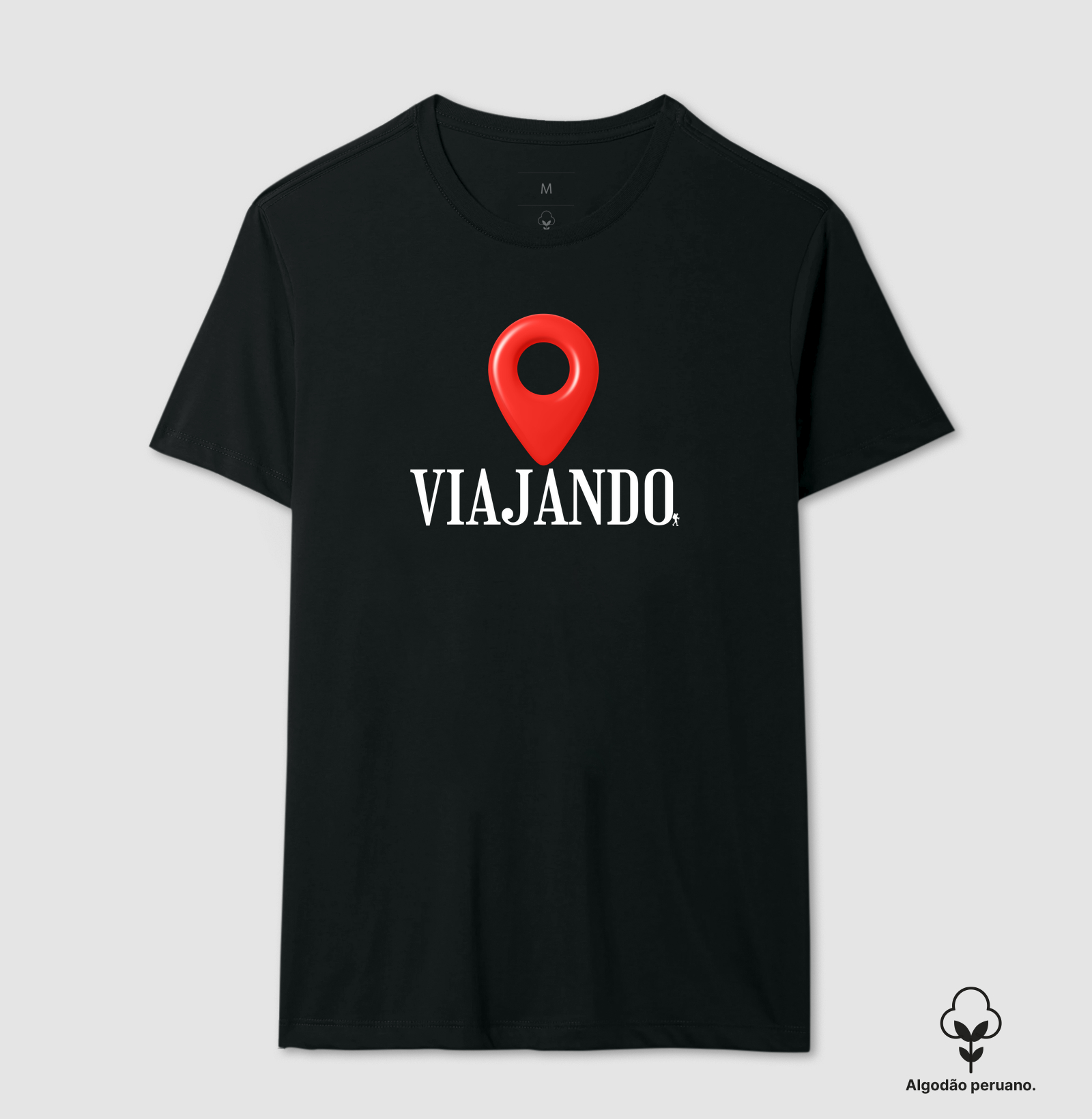 Camiseta Viajando Pin Localizacao | Estampa Minimalista Viagem | Colecao Viciados em Viagem |Excursionista