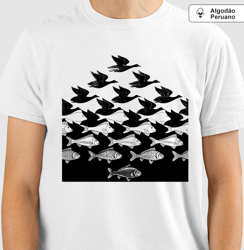 Camiseta M. C. Escher Algodão Peruano