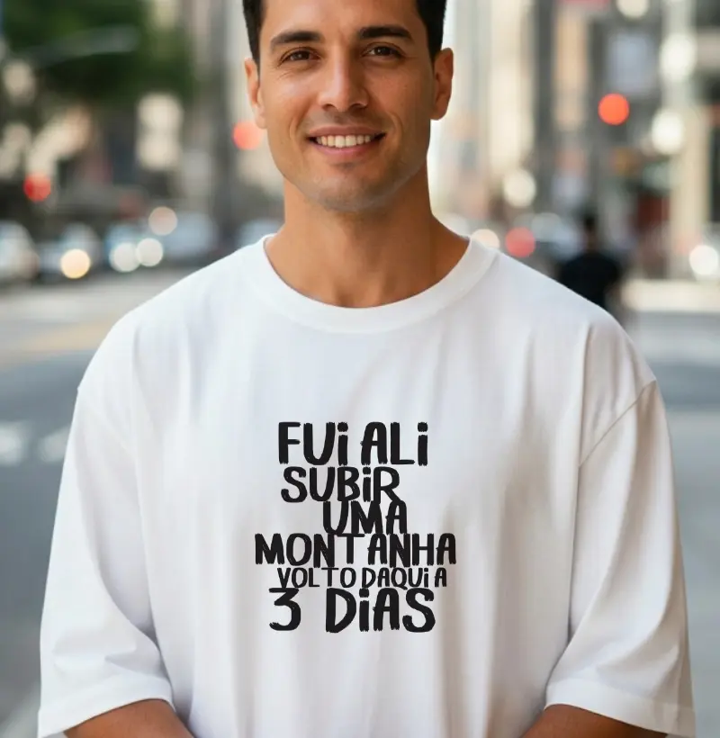 Camiseta oversized Terapia de Altitude | Fui Ali Na Montanha
