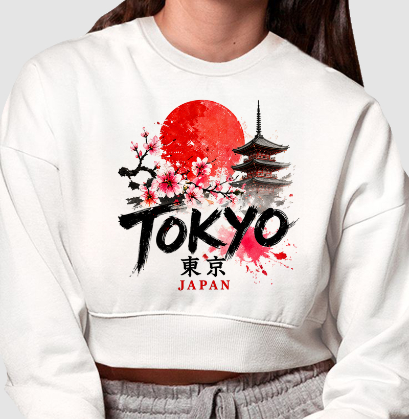 Camiseta Tokyo em flores