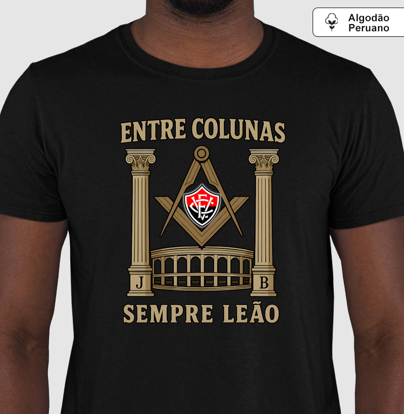 Camiseta Algodão Peruano Leão Entre Colunas (Vitória) - Mr. GADU