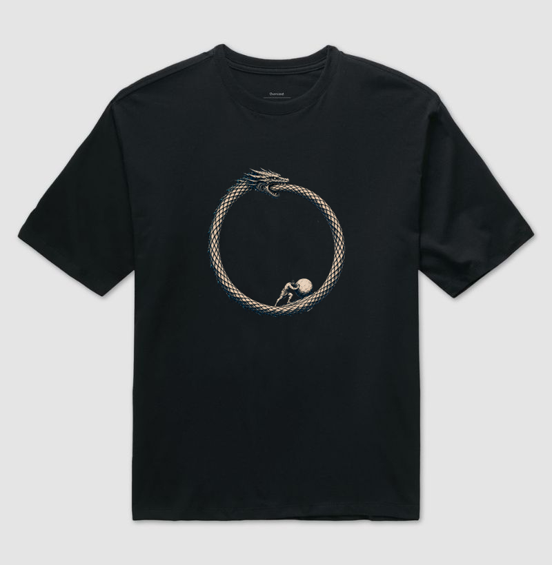 Ouroboros e Sísifo — Eterno Retorno - Camiseta Oversized