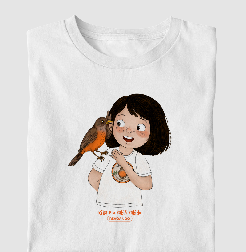 Kika e o Sabiá Sabido - Kika de camiseta