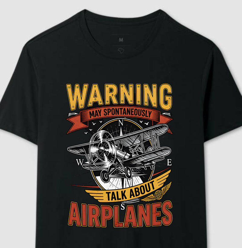 Cuidado! Posso falar espontaneamente sobre aviões! 