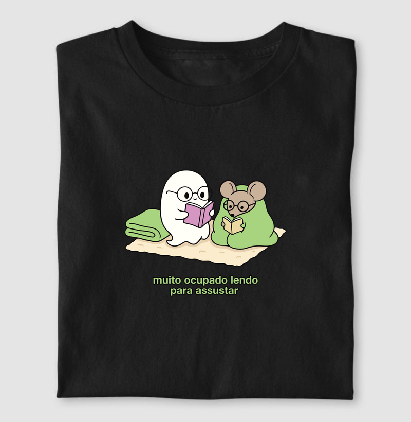 CAMISETA OCUPADO DEMAIS PARA ASSUSTAR