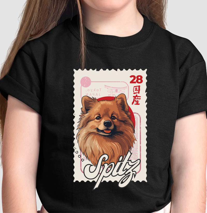 Camiseta Infantil Nihon Spitz Brown Dog Pulse
