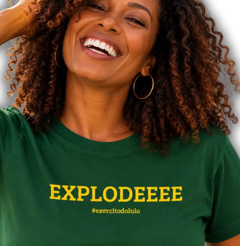 Explodeeee! Exército do Lula. - Camiseta Algodão Peruano