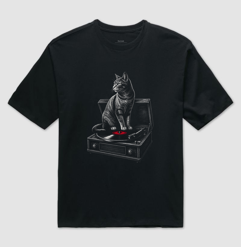 Disco de Vinil - Camiseta Oversized