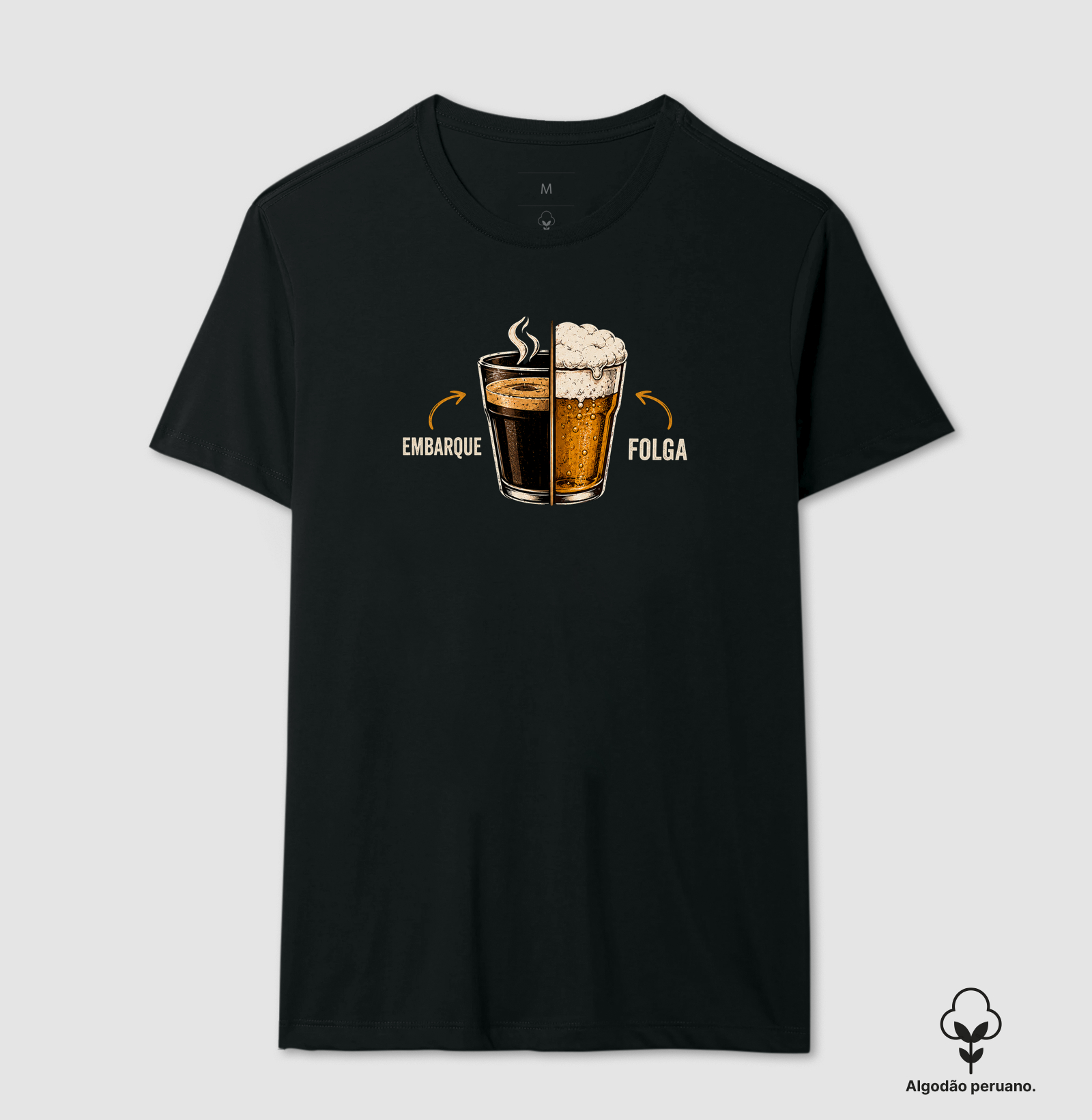 Embarque x Folga - Camiseta Algodão Peruano