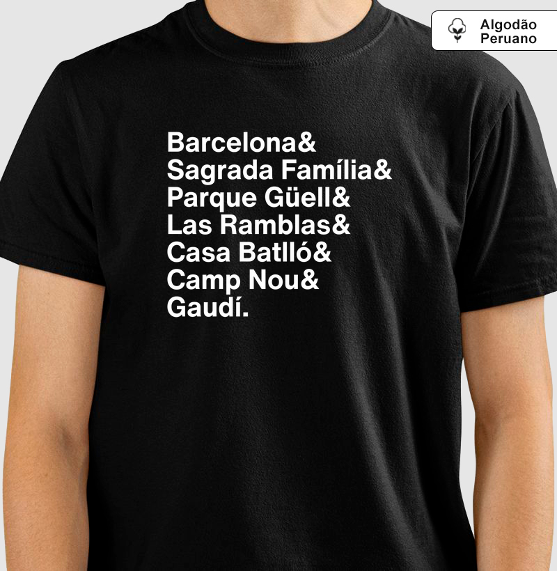 Barcelona - Camiseta Algodão Peruano