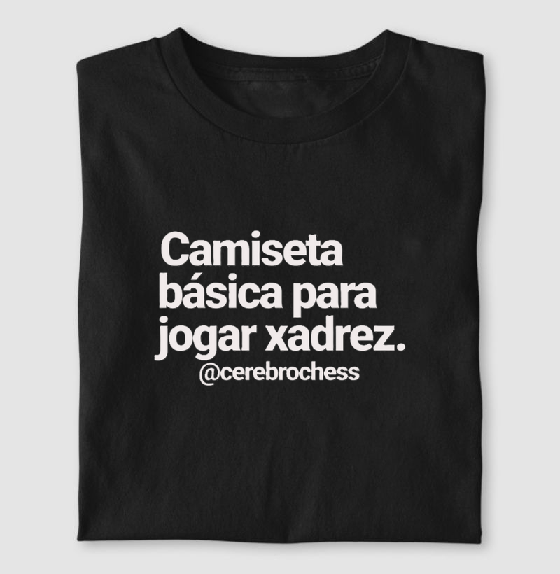 Camiseta básica para jogar xadrez