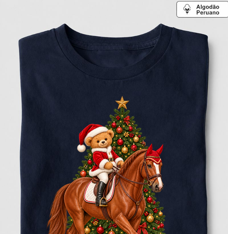 Natal Hipismo PREMIUM - Camiseta Algodão Peruano