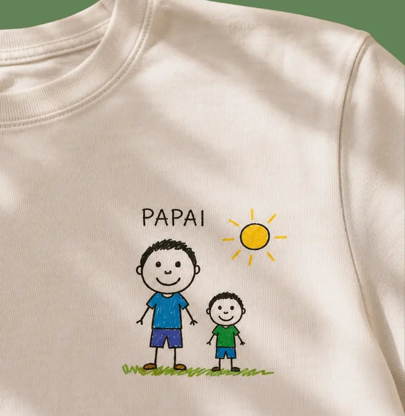 Camiseta Clássica Personalizada - história em estampa