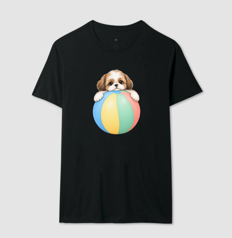 Shih Tzu Filhote Brincando - Camiseta
