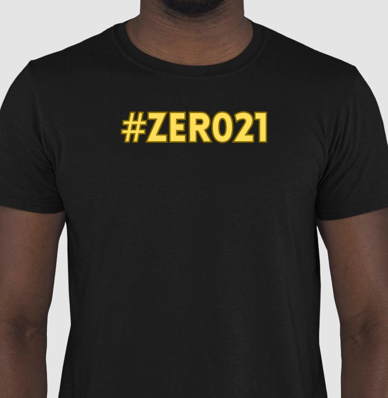 Camiseta #ZERO21 Yellow