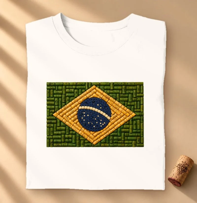 Camiseta Vinho - Brasil de Rolha