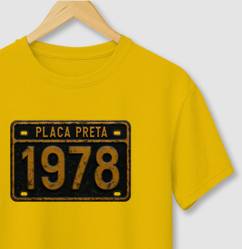 Camiseta Placa Preta 1978