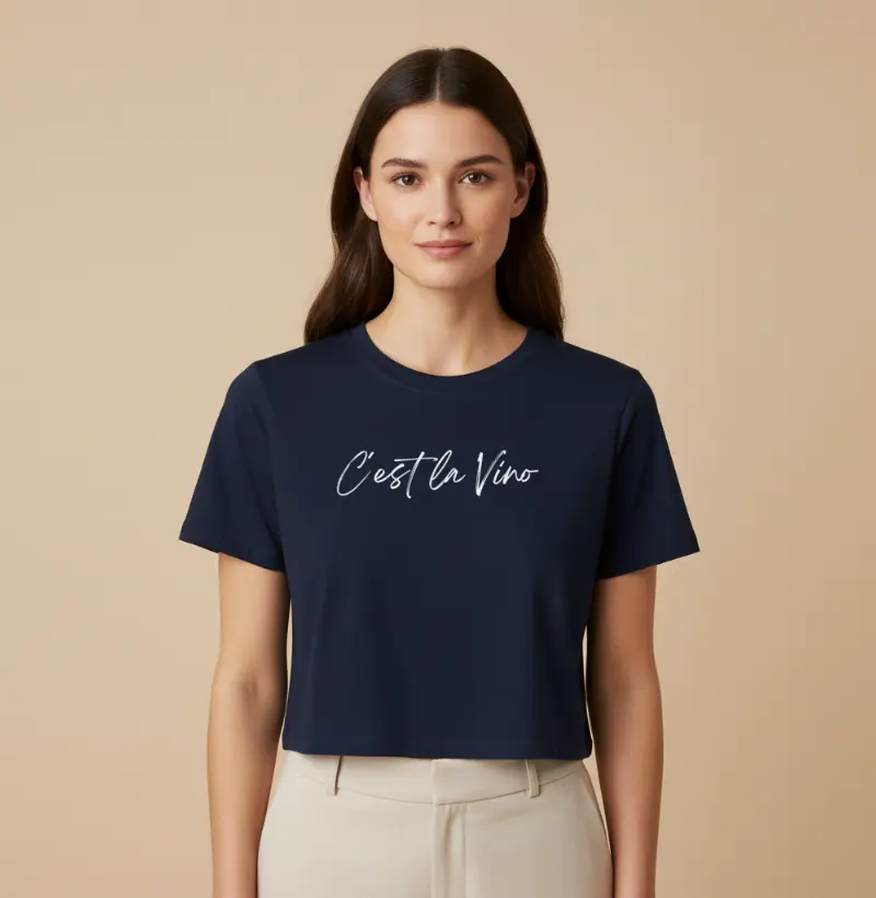 Camiseta Cropped C´Est La Vino