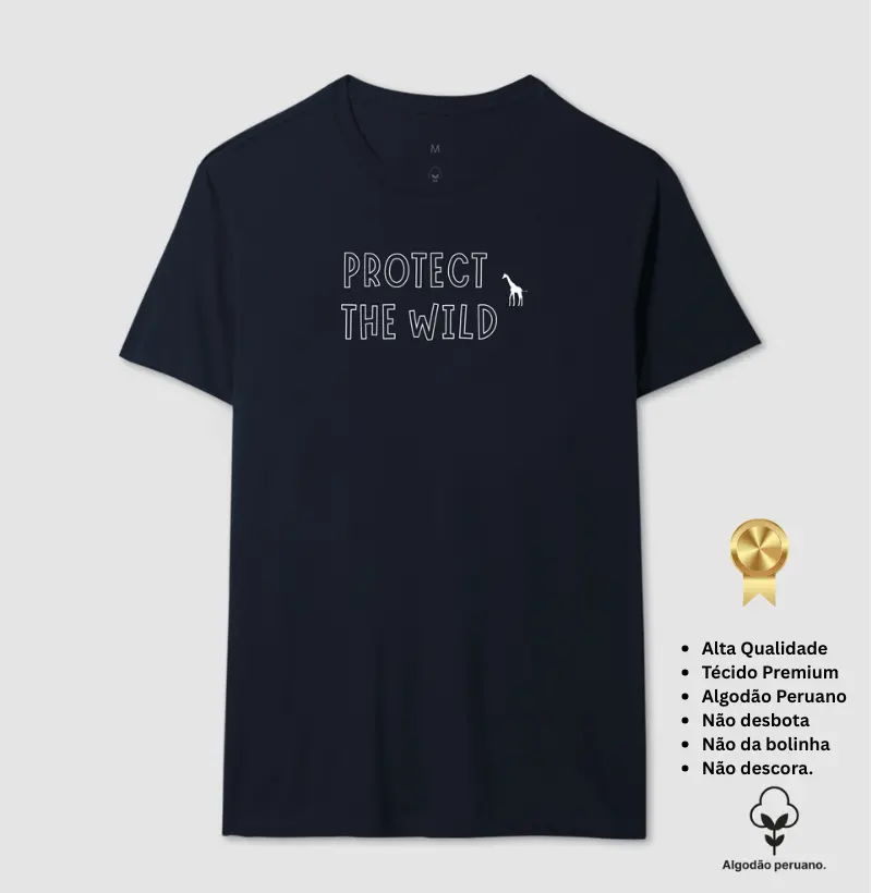Camiseta Protect Wild 100% Algodão Peruano