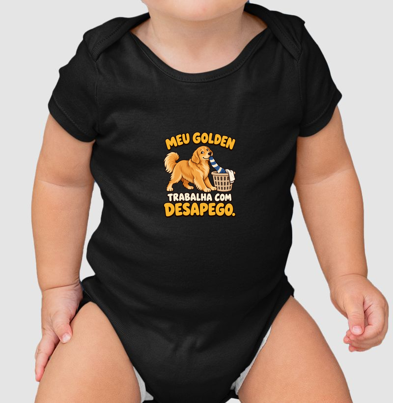 Meu Golden trabalha com desapego. - Body Infantil