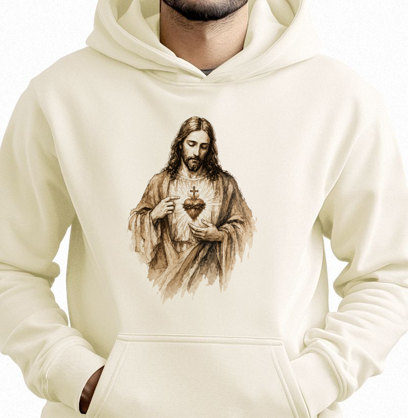 Hoodie Moletom Sagrado Coração de Jesus