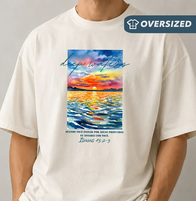 Camiseta Oversized Deep Waters - Camiseta Oversized