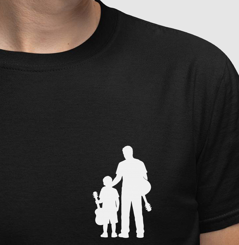 PAI E FILHO SILHUETA VIOLÃO BOLSO