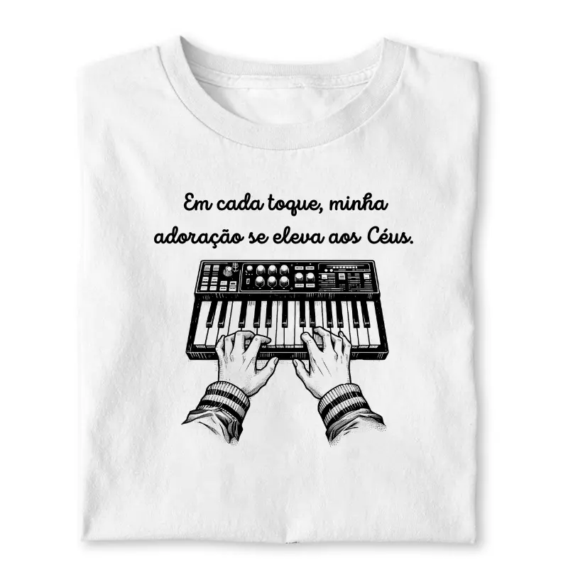 Em cada toque, minha adoração se eleva aos Céus