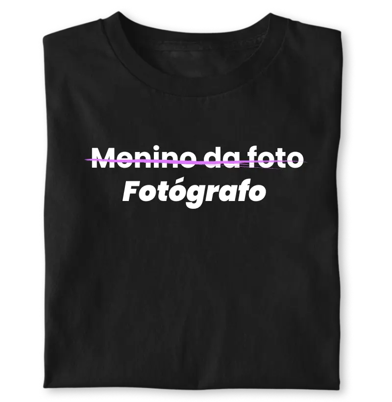 Menino da foto, não. Fotógrafo!