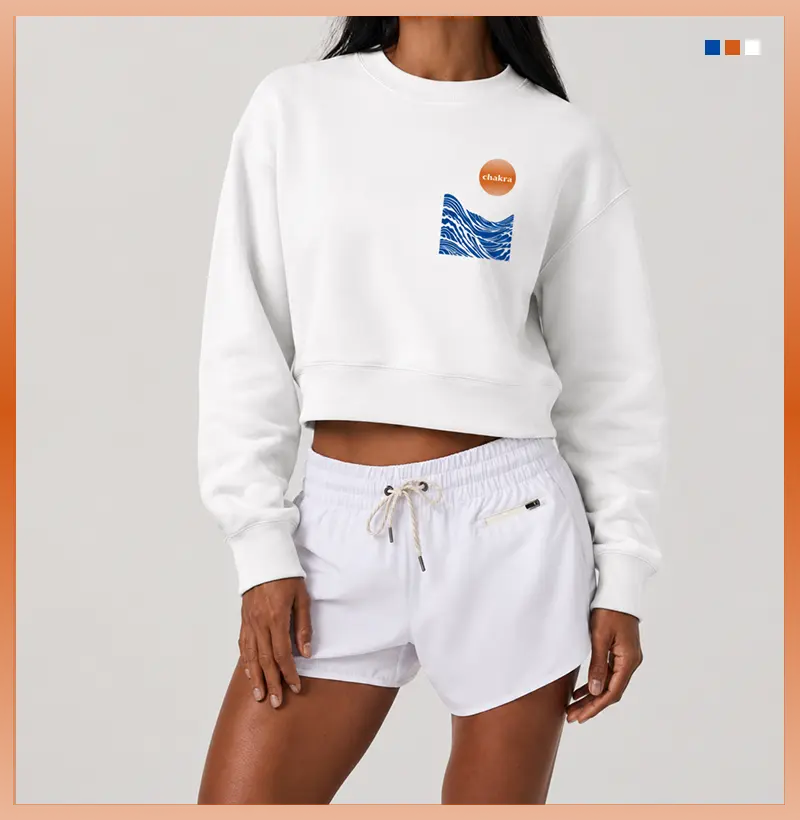 Cropped Moletom - Ondas