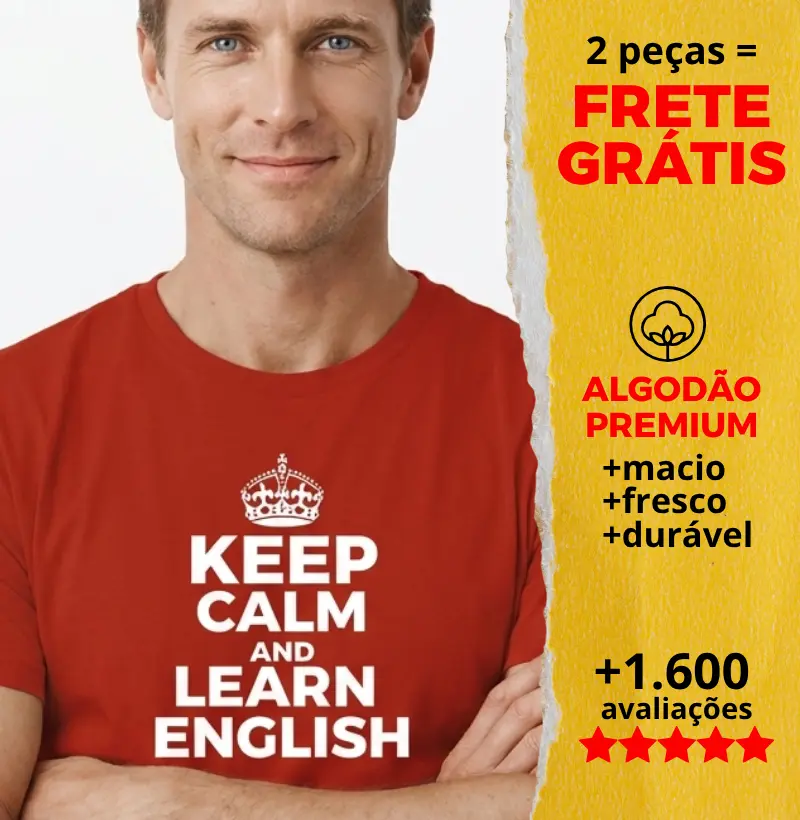 Camiseta Keep Calma and Learn English