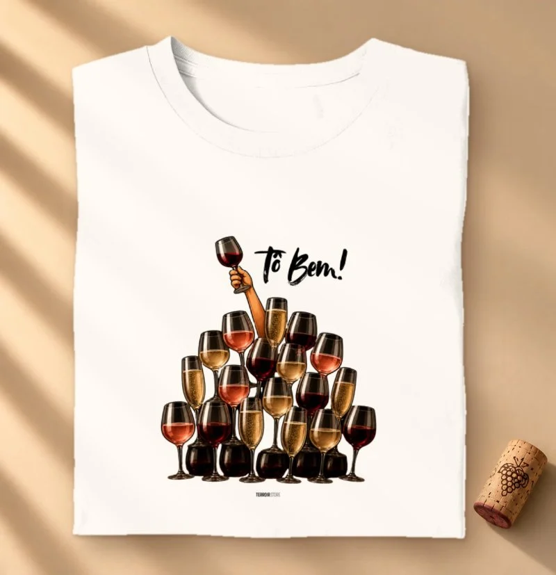 Camiseta Vinho - Tô Bem! - Taças