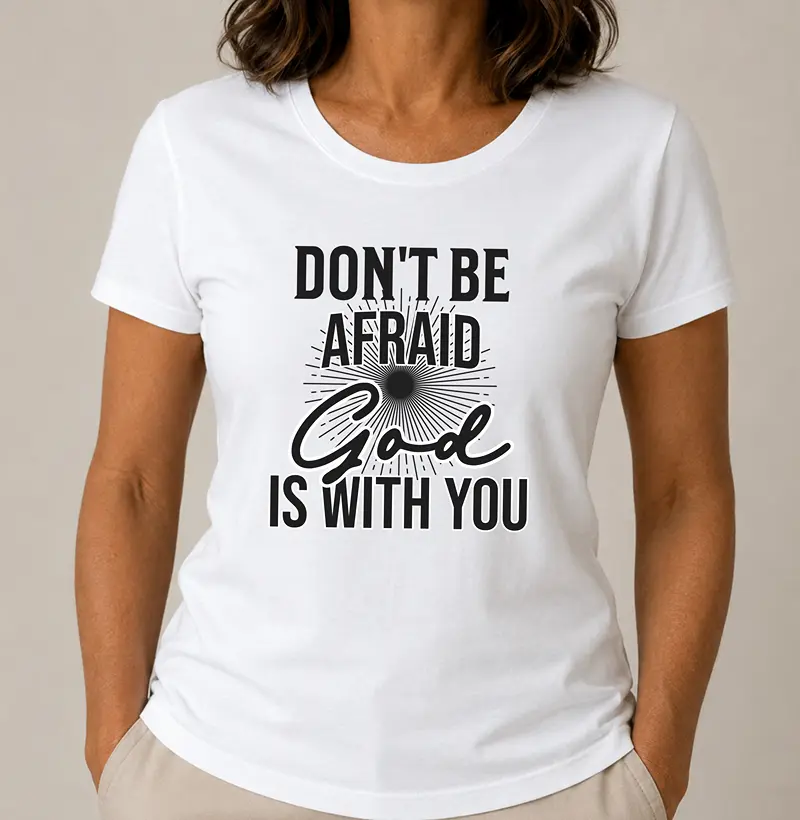 Camiseta Feminina Don't Be Afraid - Estampa Preta